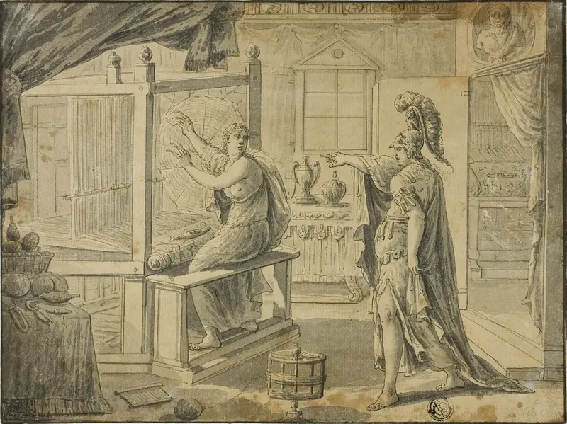 Arachne Being Turned into a Spider by Minerva