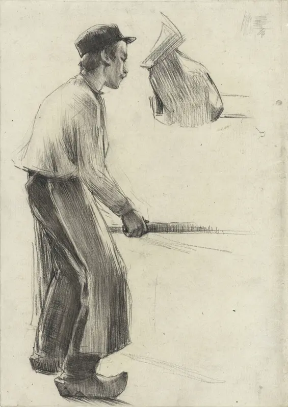 Arbeider aan het werk Wall Art by Anthon Gerhard Alexander van Rappard - High-Resolution Digital Print