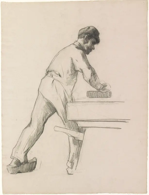 Arbeider in een steenfabriek Wall Art by Anthon Gerhard Alexander van Rappard - High-Resolution Digital Print