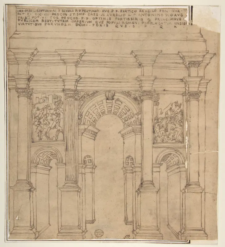 Arch of Septimius Severus, Rome Wall Art by Bartolomeo Neroni (Il Riccio) - High-Resolution Digital Print