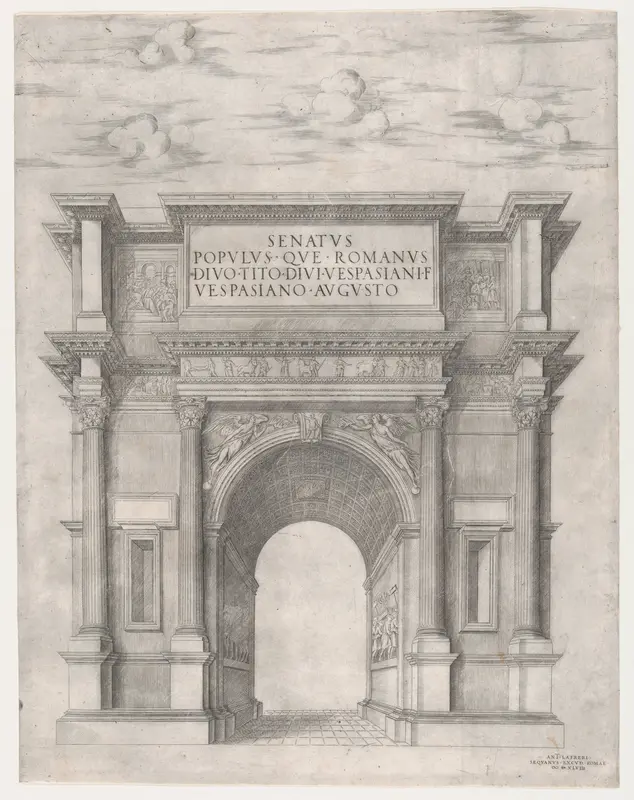 Arch of Titus, from "Speculum Romanae Magnificentiae" Wall Art by Anonymous - High-Resolution Digital Print