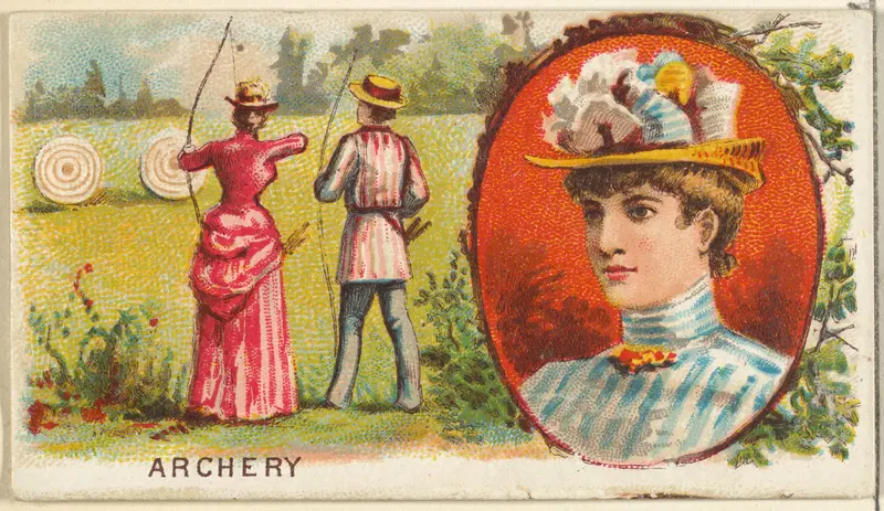 Archery, from the Games and Sports series (N165) for Old Judge Cigarettes Wall Art by Goodwin & Company - High-Resolution Digital Print