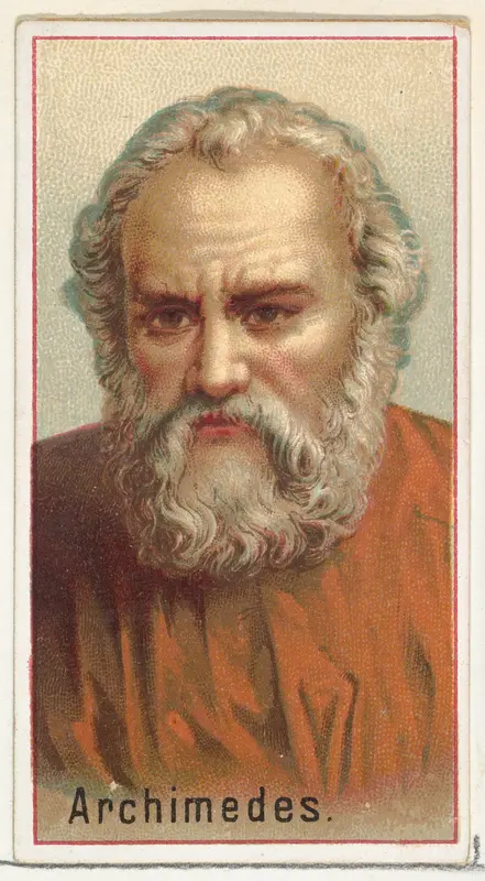 Archimedes, printer's sample for the World's Inventors souvenir album (A25) for Allen & Ginter Cigarettes by Allen & Ginter - High-Resolution Digital Print