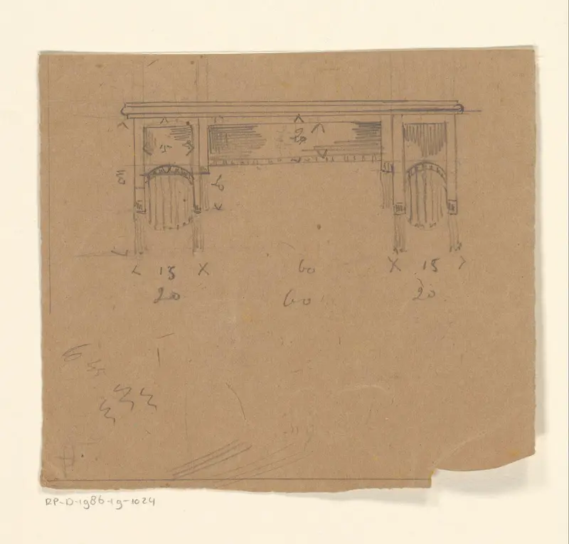 Architecturaal element Wall Art by Reinier Willem Petrus de Vries (1874-1953) - High-Resolution Digital Print