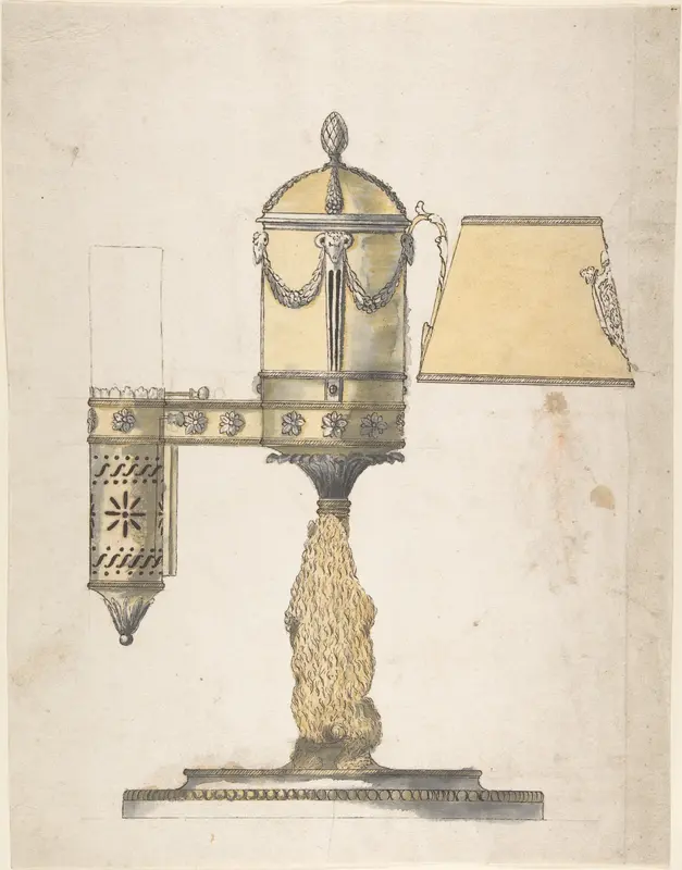 Argand Lamp with Shade Wall Art by Anonymous, Italian, 19th century - High-Resolution Digital Print