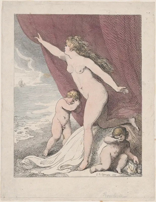 Ariadne Abandoned by Theseus Wall Art by Thomas Rowlandson - High-Resolution Digital Print