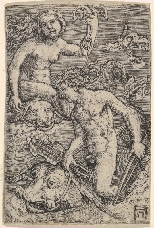 Arion and a Nereid Wall Art by Albrecht Altdorfer - High-Resolution Digital Print