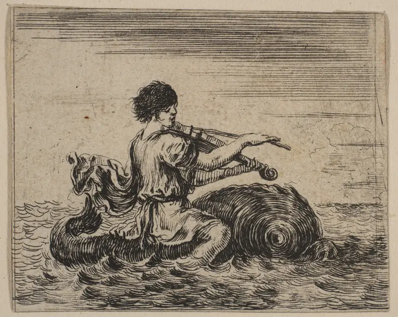 Arion, from 'Game of Mythology' (Jeu de la Mythologie) Wall Art by Stefano della Bella - High-Resolution Digital Print
