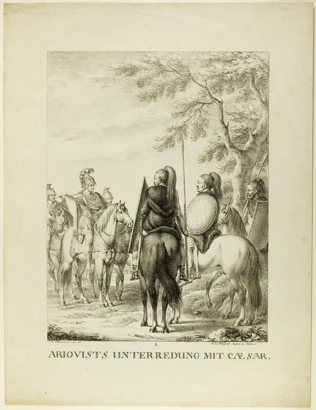 Arioviste Unterredung mit Caezar Wall Art by Johann Michael Mettenleiter - High-Resolution Digital Print