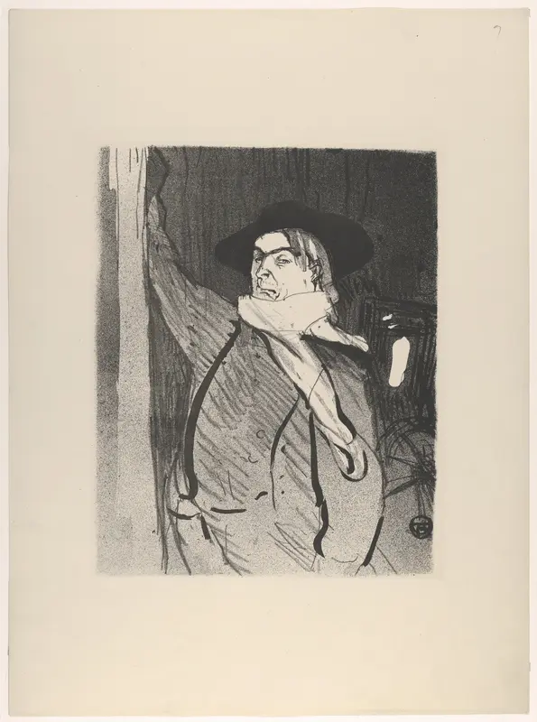Aristide Bruant (from Le Café Concert) Wall Art by Henri de Toulouse-Lautrec - High-Resolution Digital Print