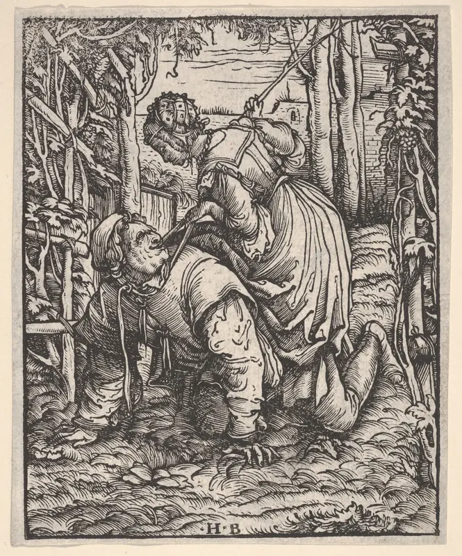Aristotle and Phyllis Wall Art by Hans Burgkmair - High-Resolution Digital Print