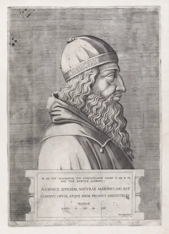 Aristotle, from "Speculum Romanae Magnificentiae" Wall Art by Anonymous, Italian, mid-16th century - High-Resolution Digital Print