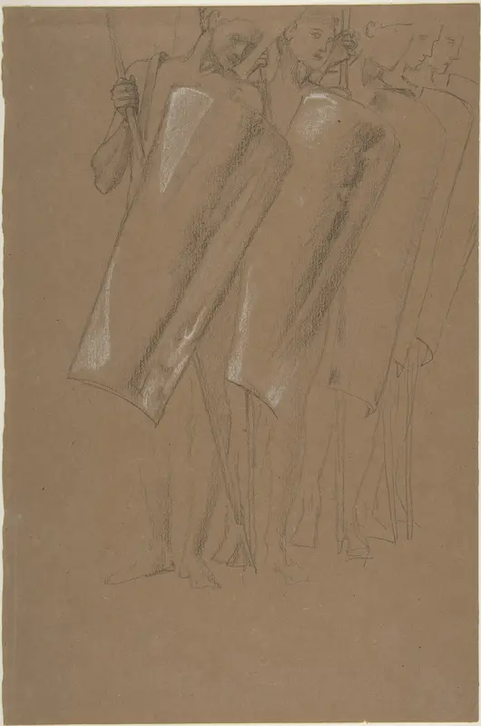 Armed Men Wall Art by Sir Edward Burne-Jones - High-Resolution Digital Print