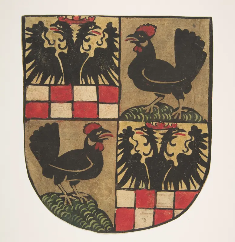 Arms of the Counts of Hennenberg Wall Art by Anonymous, German, Thuringia, 15th century - High-Resolution Digital Print