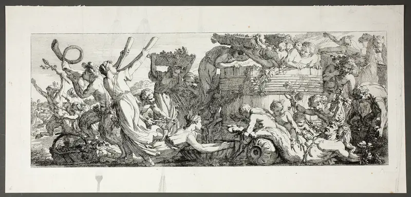 Arrival at the Grape Press, plate four of four from Le Travaux de la Vendange