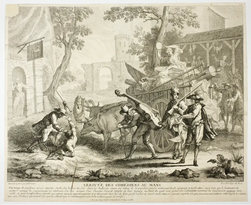 Arrival of the Comedians Wall Art by Jean-Baptiste Oudry - High-Resolution Digital Print