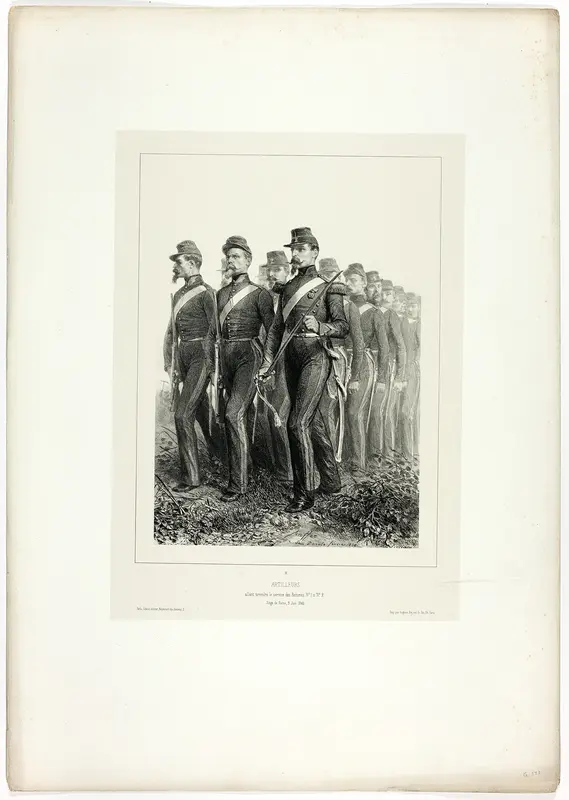 Artillery men, from Souvenirs d’Italie: Expédition de Rome