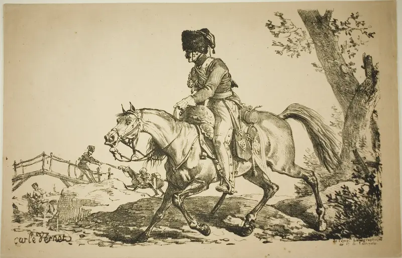 Artilleryman on Horseback Wall Art by Carle Vernet - High-Resolution Digital Print
