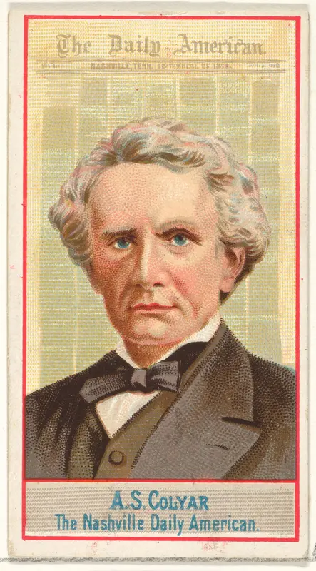 A.S. Colyar, The Nashville Daily American, from the American Editors series (N1) for Allen & Ginter Cigarettes Brands Wall Art by Allen & Ginter - High-Resolution Digital Print
