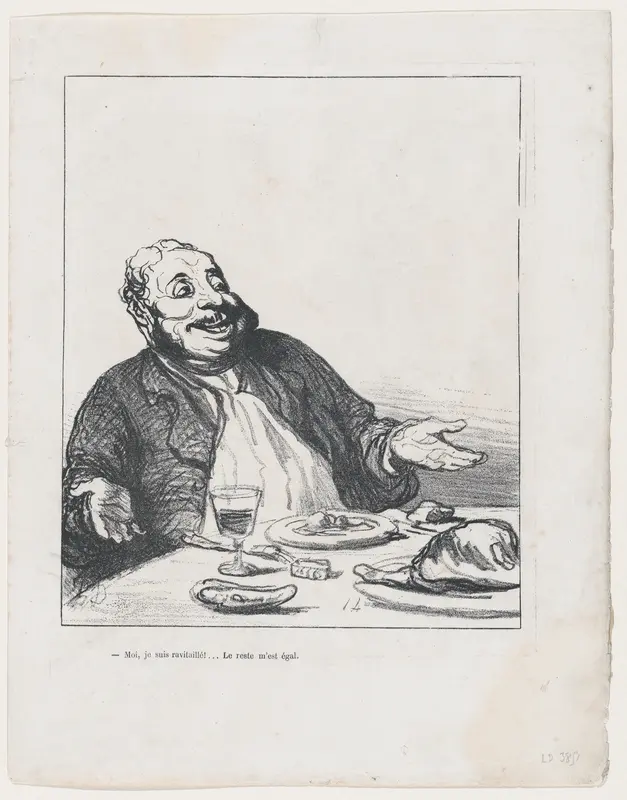 As for me, I am full... Never mind the rest, published in "L'Album du Siège" Wall Art by Honoré Daumier - High-Resolution Digital Print