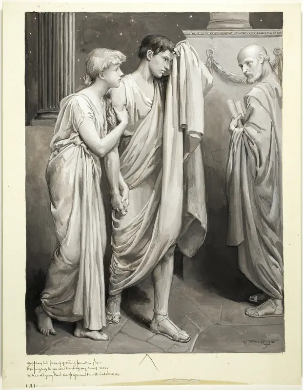 As One Came Near with Curl'd Gray Beard, Sharp Eyes, and Smooth Bald Crown