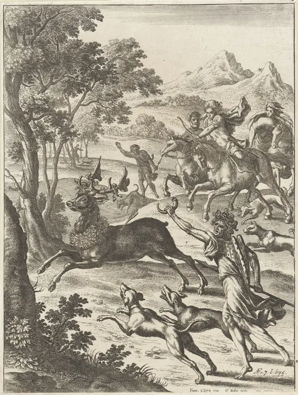 Ascanius jaagt op het hert van Tyrrheus Wall Art by Unknown - High-Resolution Digital Print
