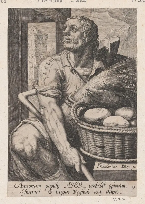 Asher, from "The Twelve Sons of Jacob" Wall Art by Jacques de Gheyn II - High-Resolution Digital Print