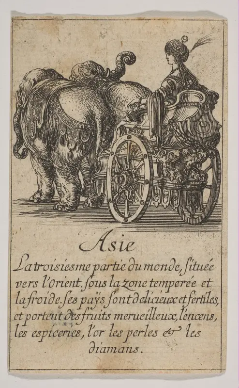 Asie, from "Jeu de la Géographie" Wall Art by Stefano della Bella - High-Resolution Digital Print