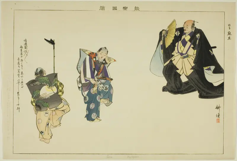 Aso (Kyogen), from the series "Pictures of No Performances (Nogaku Zue)"