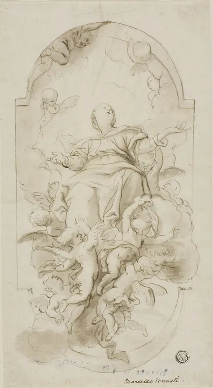 Assumption of the Virgin Wall Art by Domenico Piola - High-Resolution Digital Print