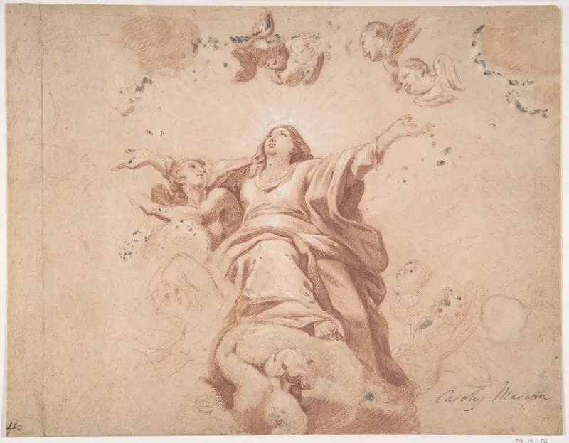 Assumption of the Virgin (after Carlo Maratta?) Wall Art by Anonymous, Italian, Roman-Bolognese, 17th century - High-Resolution Digital Print