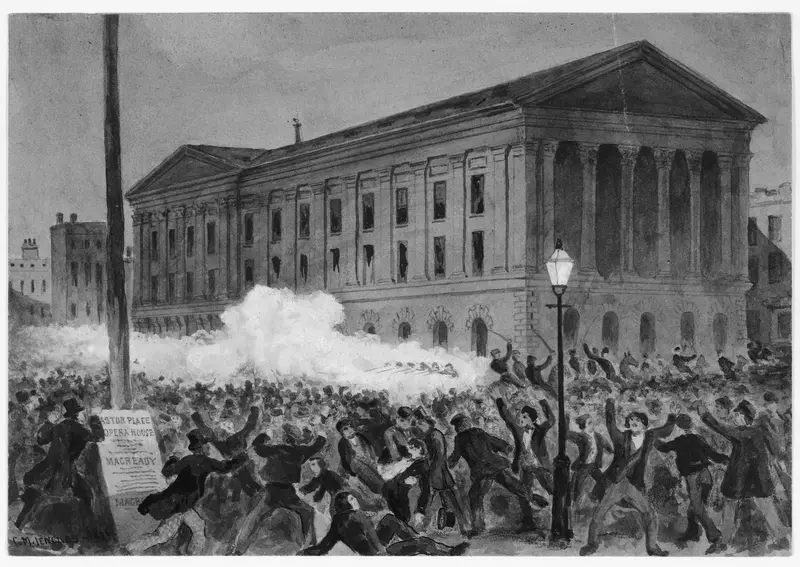 Astor Place Riot, May 10, 1849 Wall Art by Charles M. Jenckes - High-Resolution Digital Print