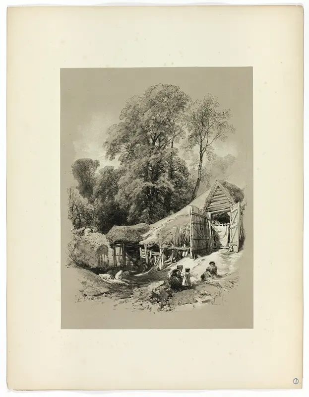 At Dorking, from Picturesque Selections Wall Art by James Duffield Harding - High-Resolution Digital Print
