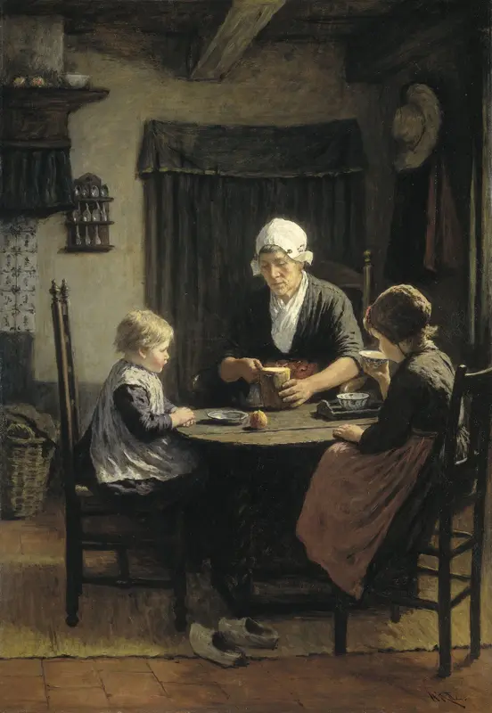 At Grandmother's Wall Art by David Adolph Constant Artz - High-Resolution Digital Print