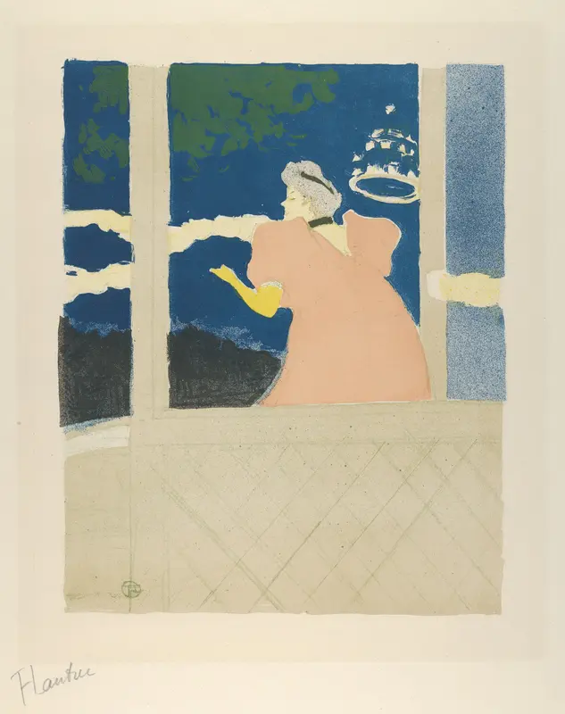 At Les Ambassadeurs (Au Café-Concert / At the Café Concert), from "L'Estampe Originale" Wall Art by Henri de Toulouse-Lautrec - High-Resolution Digital Print
