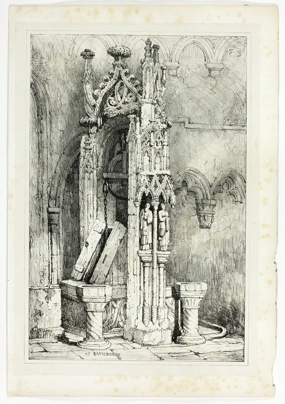 At Ratisbonne, from Facsimiles of Sketches made in Flanders and Germany