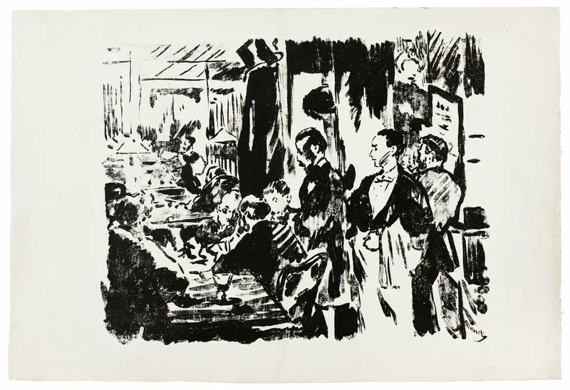At the Café (unpublished plate)