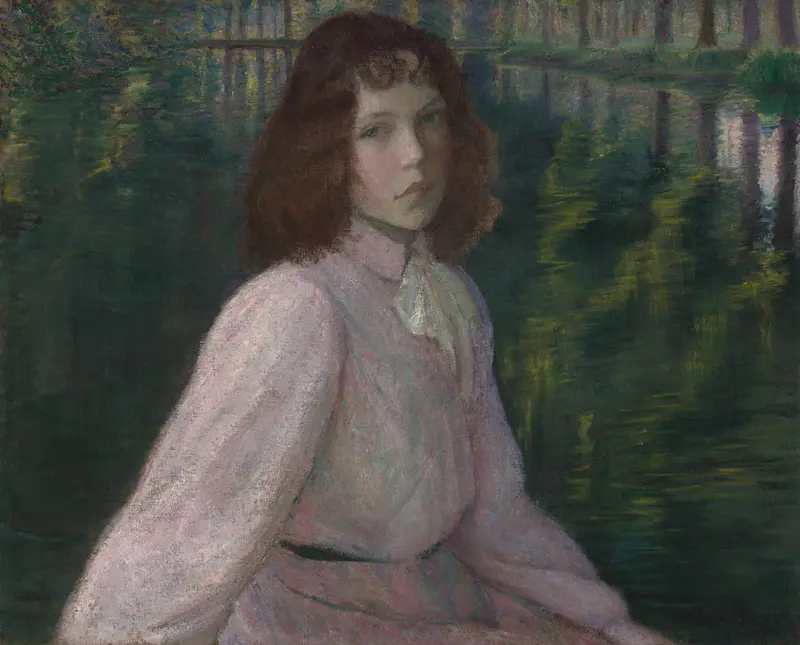 At the River's Bend (On the River II) Wall Art by Lilla Cabot Perry - High-Resolution Digital Print
