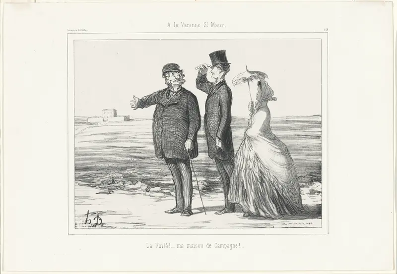 At Varenne, Saint-Maur. “There! My country house", plate 418 from Souvenirs d’artistes
