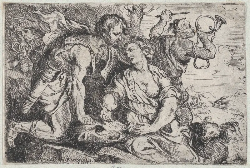 Atalanta and Meleager Wall Art by Willem Panneels - High-Resolution Digital Print