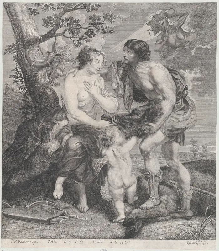 Atalanta and Meleager Wall Art by Johann Gottfried Bartsch - High-Resolution Digital Print