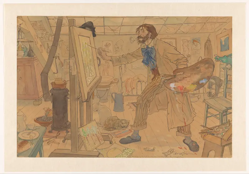 Atelier van een modern schilder Wall Art by Unknown - High-Resolution Digital Print