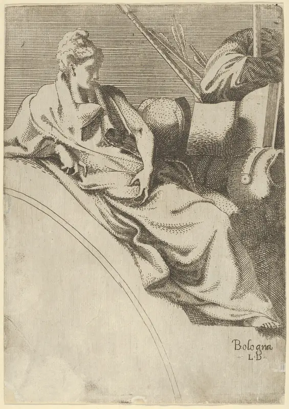 Athena, from "Twelve Muses and Goddesses" Wall Art by Léon Davent - High-Resolution Digital Print