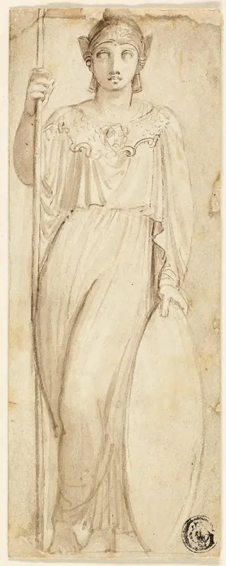 Athena, or Britannia identified as Athena Wall Art by Thomas Stothard - High-Resolution Digital Print