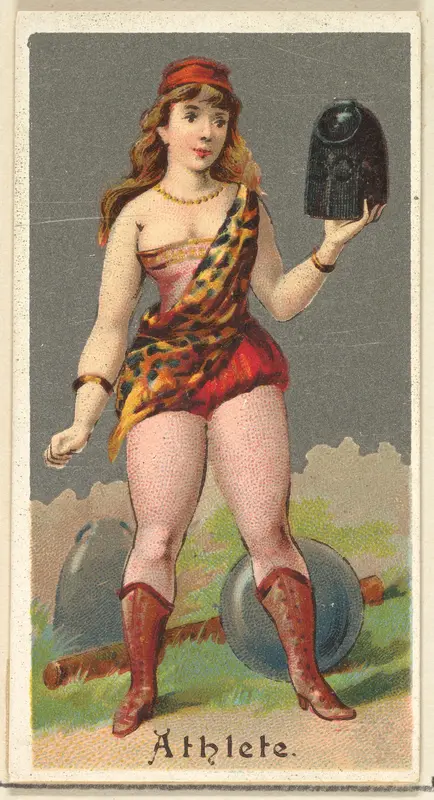 Athlete, from the Occupations for Women series (N166) for Old Judge and Dogs Head Cigarettes Wall Art by Goodwin & Company - High-Resolution Digital Print