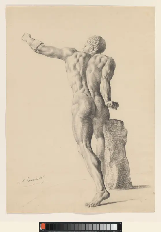 Atleet, van achteren Wall Art by Nico Berkhout - High-Resolution Digital Print