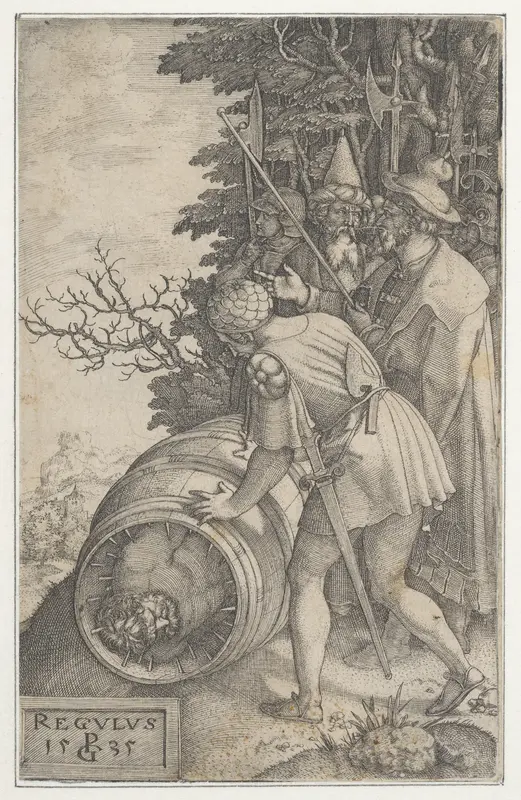 Attilius Regulus, from Roman Heroes Wall Art by Georg Pencz - High-Resolution Digital Print