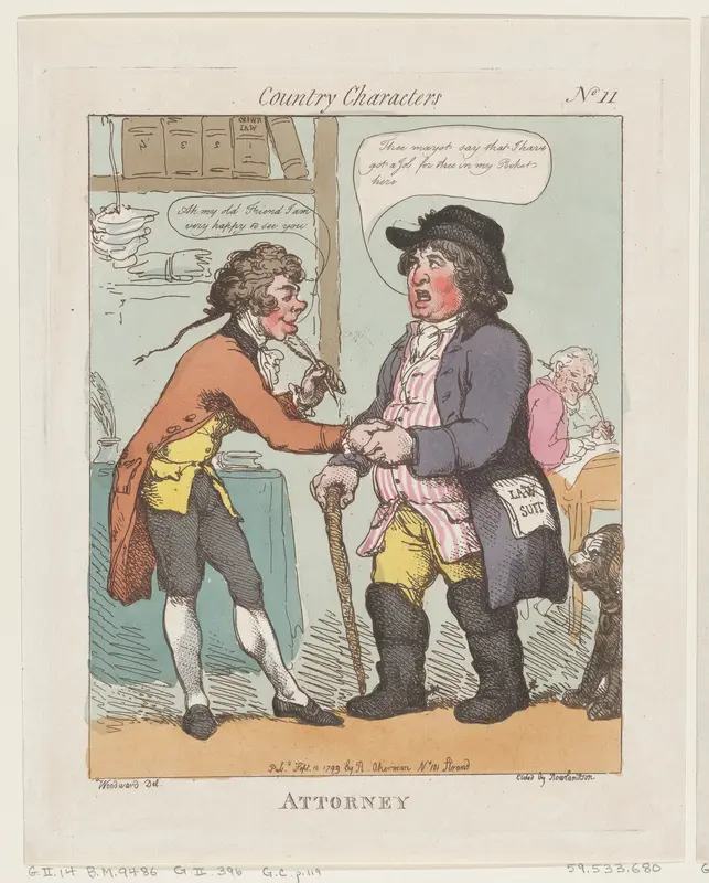 Attorney Wall Art by Thomas Rowlandson - High-Resolution Digital Print
