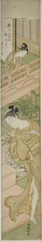 Attracting her attention Wall Art by Isoda Koryusai - High-Resolution Digital Print