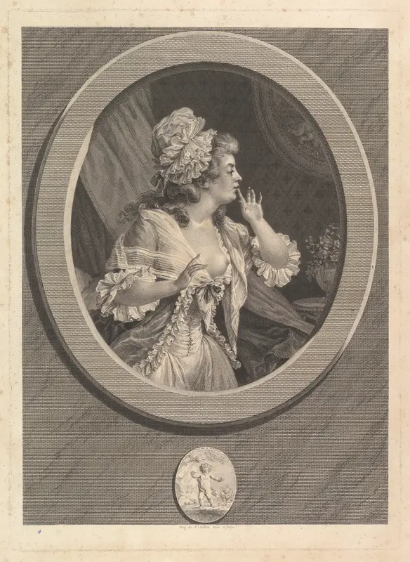 Au Moins Soyez Discret (At Least Be Discreet) Wall Art by Augustin de Saint-Aubin - High-Resolution Digital Print